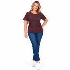 Pure and Natural Shimmer Top (Size - S, 8-10) - Maroon_8832155