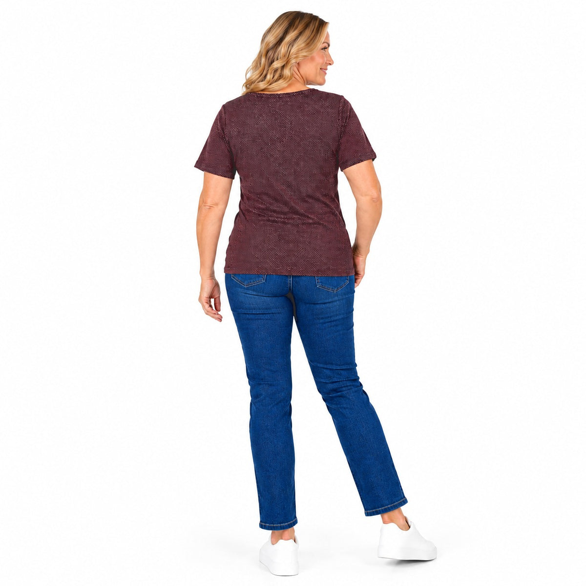 Pure and Natural Shimmer Top (Size - S, 8-10) - Maroon 8832155 1