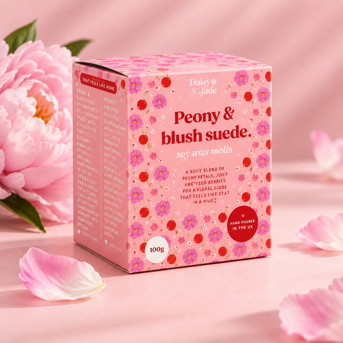 Peony &amp; Blush Scented Wax Candle - Blush Pink 8832286 0