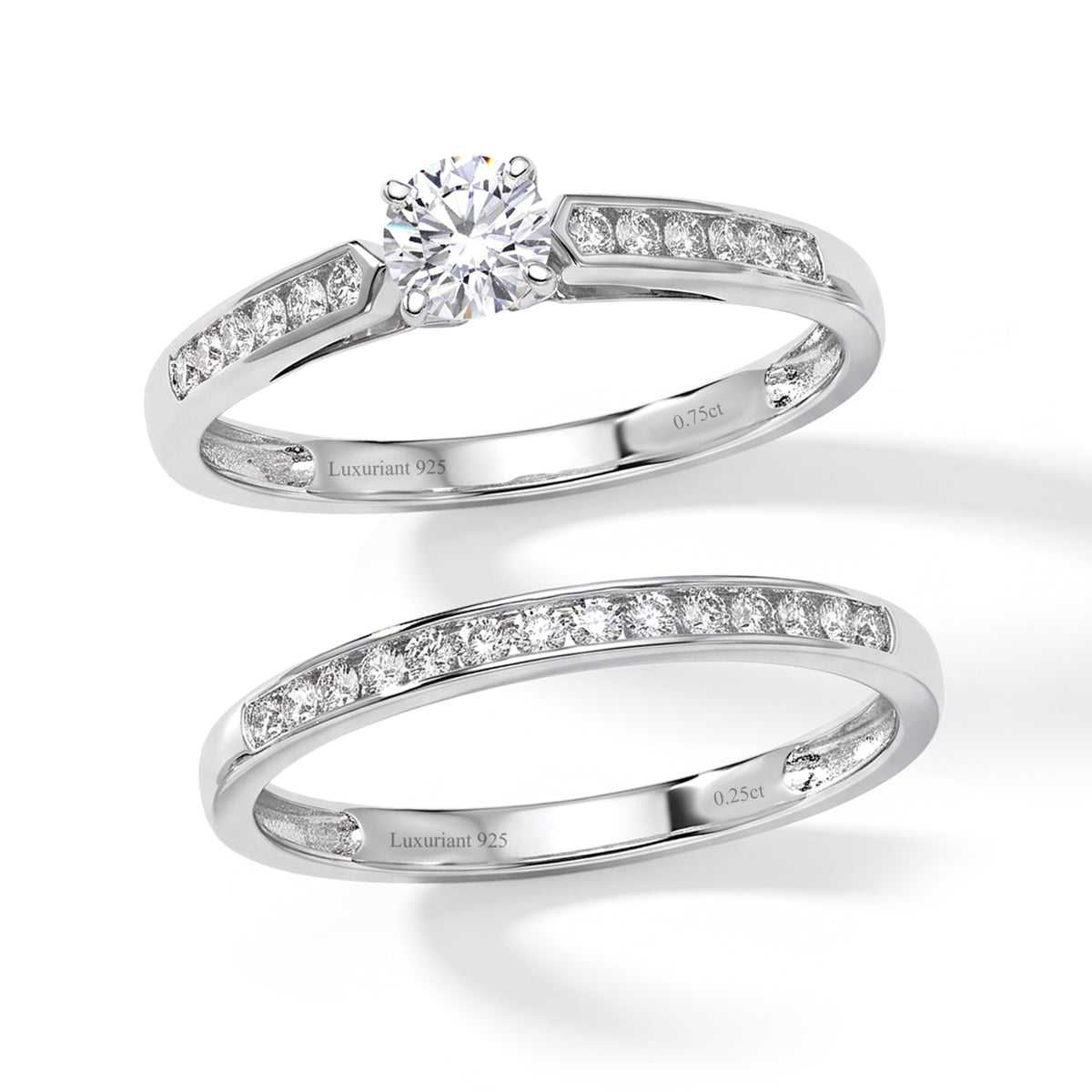 Luxuriant - Lab Grown Diamond Ring in Rhodium Overlay Sterling Silver 1.00 Ct. 8832557 4
