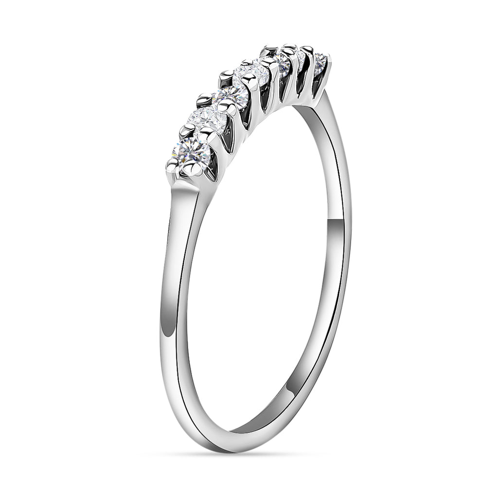 9K White Gold Moissanite 7 Stone Ring_8846858_3