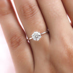 Royal Bali Collection - D'Joy Moissanite Solitaire Ring in Platinum Overlay Sterling Silver 1.00 Ct._8846923_2
