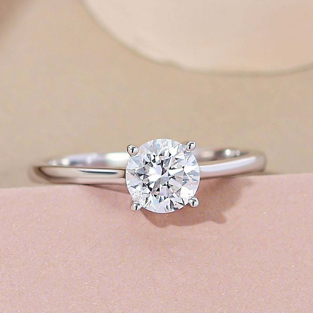 LUXURIANT 14K White Gold IGI Certified (F-G/SI) Lab Grown Diamond Solitaire Ring 1 Ct. 8847020 2