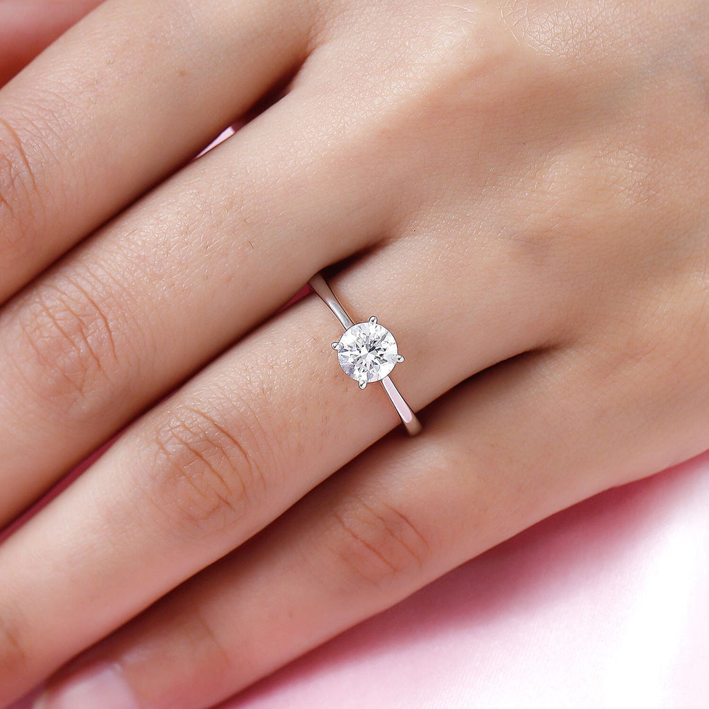 Luxuriant Diamond - 14K White Gold IGI Certified (F-G-SI )Lab Grown Diamond Solitaire Ring 1.00 Ct.