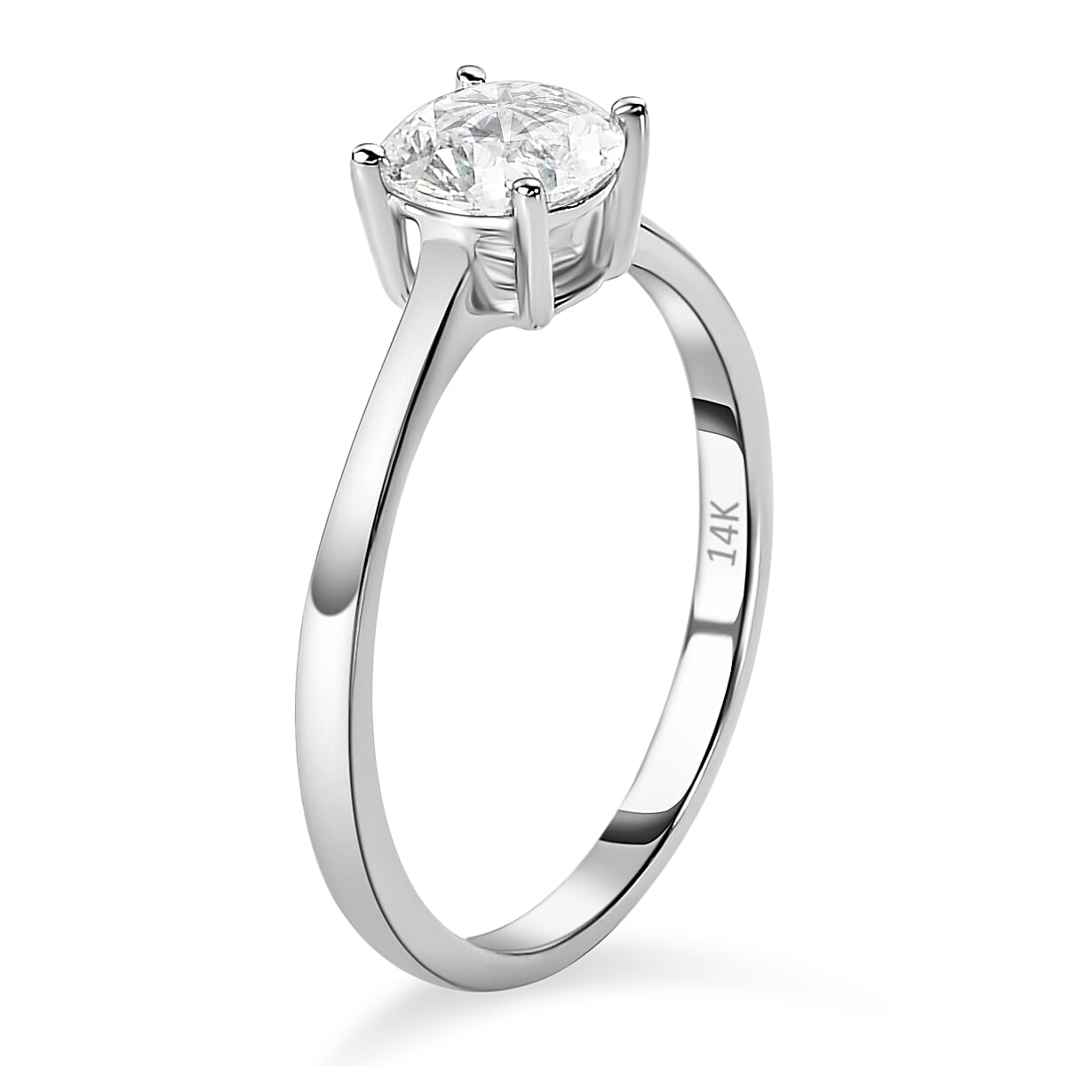LUXURIANT 14K White Gold IGI Certified (F-G/SI) Lab Grown Diamond Solitaire Ring 1 Ct. 8847020 4