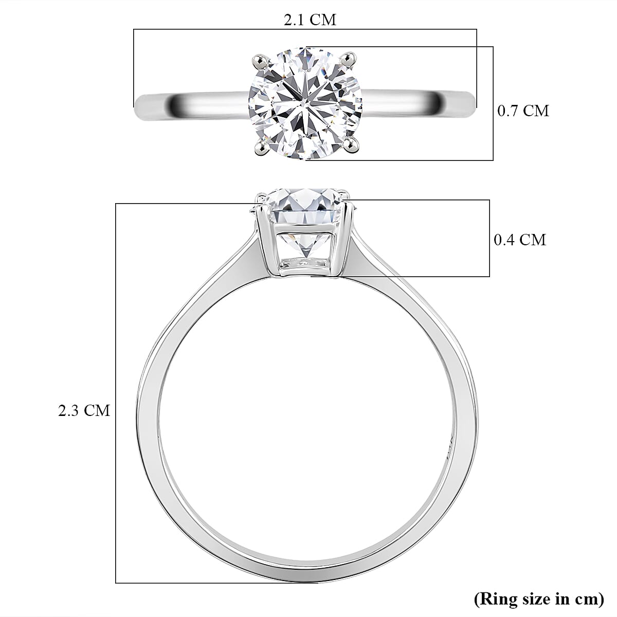 LUXURIANT 14K White Gold IGI Certified (F-G/SI) Lab Grown Diamond Solitaire Ring 1 Ct. 8847020 6