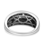 Royal Bali Collection - D'Joy Moissanite Multi-Row Band Ring in Platinum Overlay Sterling Silver 1.50 Ct._8853370_4
