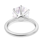 Moissanite Solitaire Ring in Platinum Overlay Sterling Silver 3.37 Ct._8853479_5