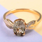 9K Yellow Gold Turkizite & Diamond Ring 1.40 Ct_8862433_1