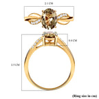 9K Yellow Gold Turkizite & Diamond Ring 1.40 Ct_8862433_5