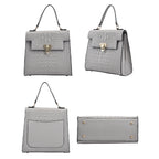 Queens Platinum Jubilee Edition Top Handle Bag (Size 26x24x10 Cm) - Light Grey_8892798_3