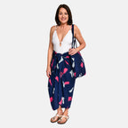 Tamsy Abstract Print Sarong with Matching Carry Bag (Size L) - Dark Blue_8893092