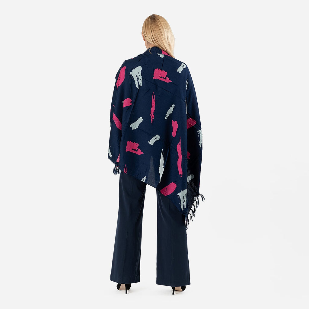 Tamsy Abstract Print Sarong with Matching Carry Bag (Size L) - Dark Blue_8893092_6