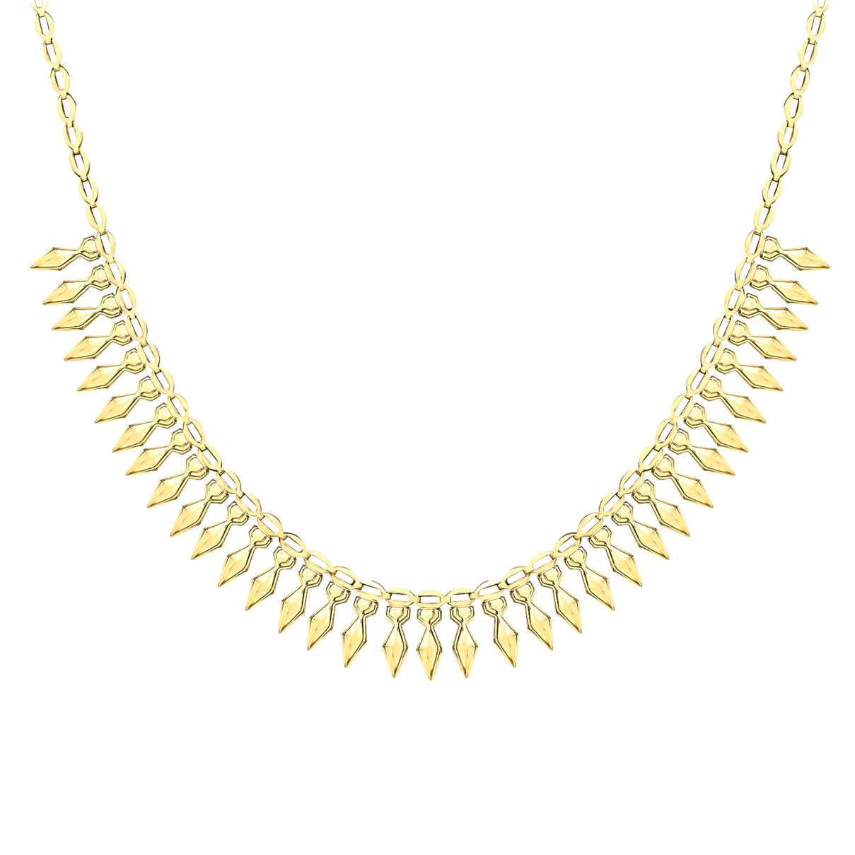 9K Yellow Gold Cleopatra Style Necklace 17 Inch 8894642 0
