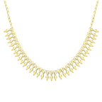 9K Yellow Gold Cleopatra Style Necklace 17 Inch_8894642