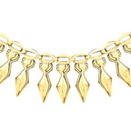 9K Yellow Gold Cleopatra Style Necklace 17 Inch_8894642_1