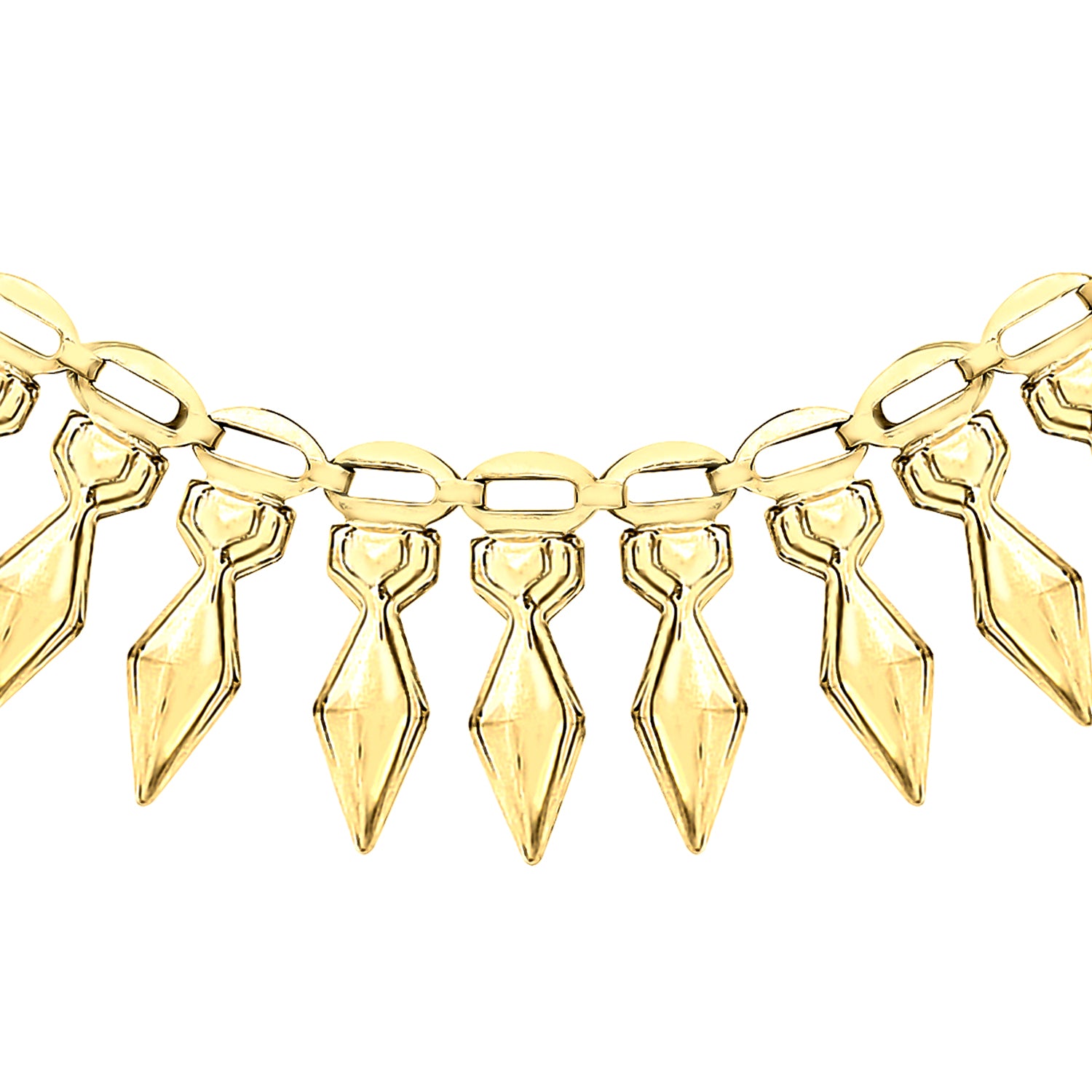9K Yellow Gold Cleopatra Style Necklace 17 Inch 8894642 1