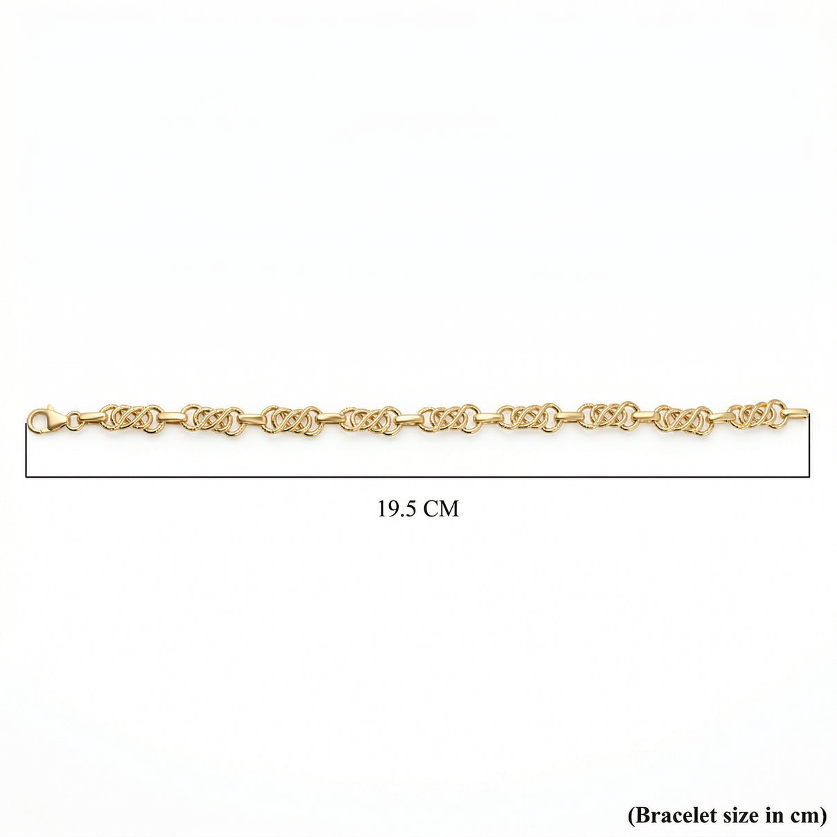 9K Yellow Gold 7mm Textured Celtic Bracelet 7.5 Inch 8894658 7