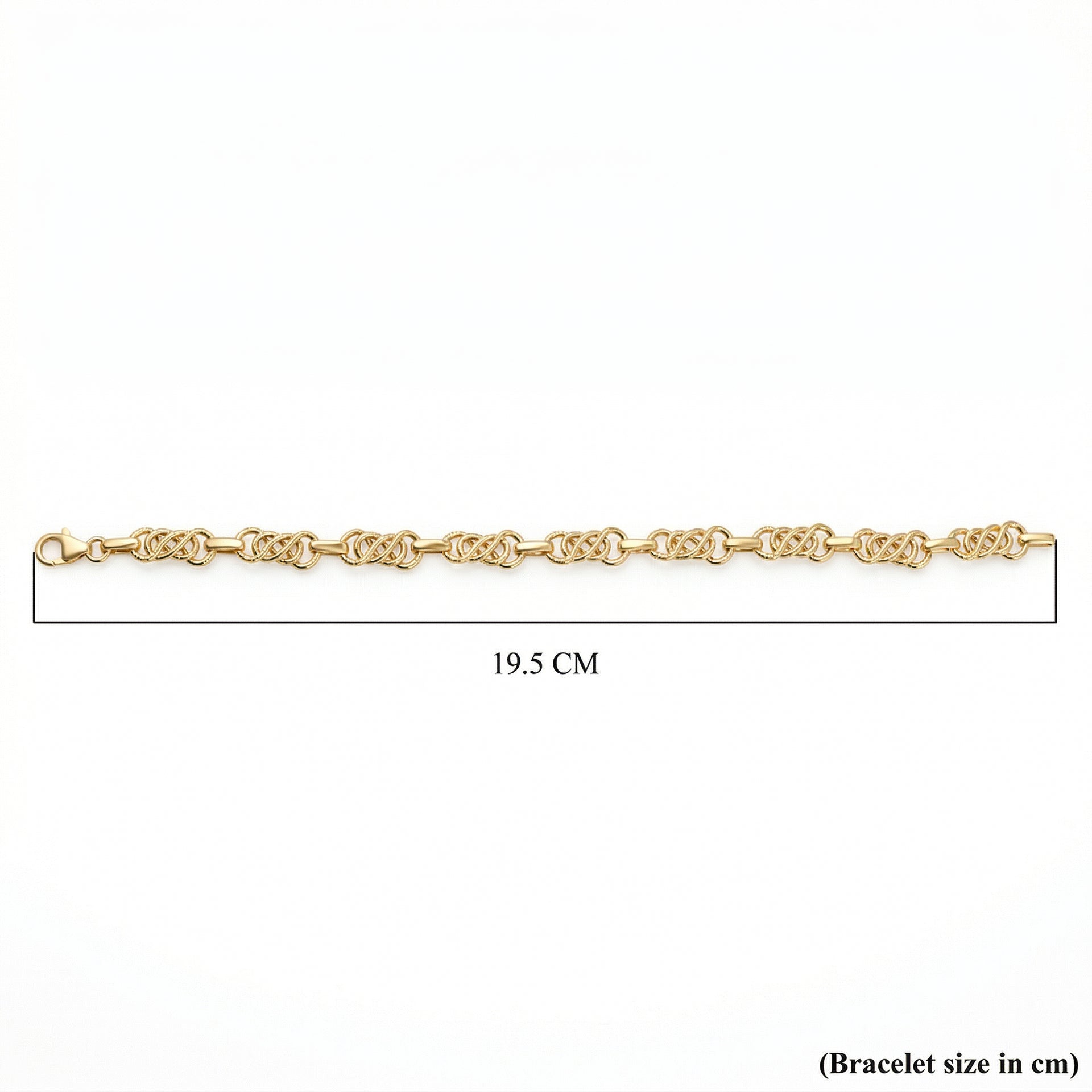 9K Yellow Gold 7mm Textured Celtic Bracelet 7.5 Inch 8894658 7