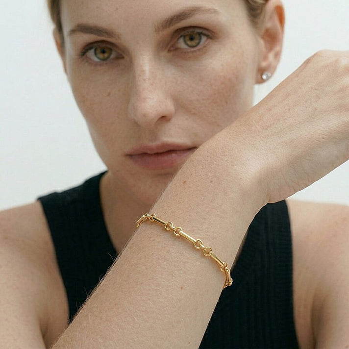 9K Yellow Gold 3.4mm Diamond Cut Figaro Belcher Chain Bracelet 7.5 Inch 8894669 2