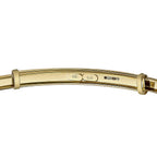 9K Yellow Gold Diamond Cut Star Pattern Expandable Bangle