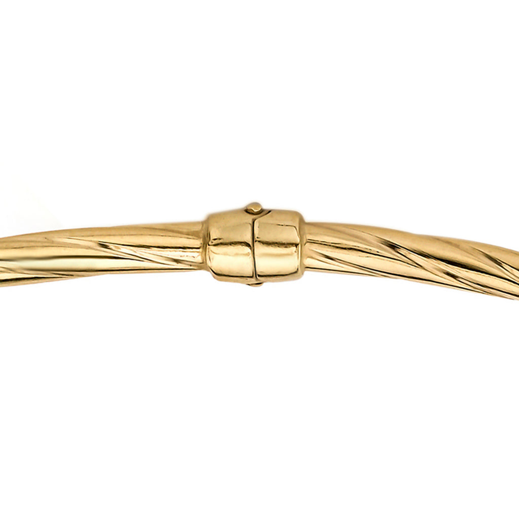 9K Yellow Gold 3mm Twist Crossover Bangle_8894703_2