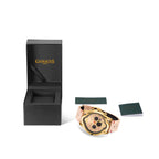 Gamages Of London Oval Exhibition Automatic Movement Rose Dial Water Resistant Watch with Beige Leather Strap_8898716_4