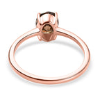 14K Rose Gold SGL Certified Natural Champagne Diamond (I1) Solitaire Ring 1.00 Ct.