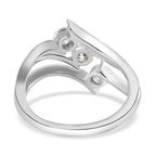 Royal Bali Collection - D'Joy Moissanite Trilogy Bypass Ring in 18K Vermeil Yellow & Rose Gold Plated & Platinum Overlay Sterling Silver_8925150_4