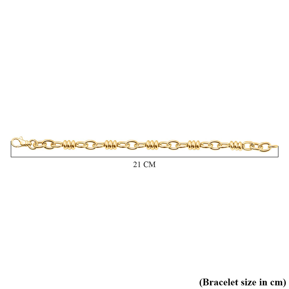 Sterling Silver Yellow Gold Plated Rings and Oval Link Bracelet 8 Inch 8928889 4