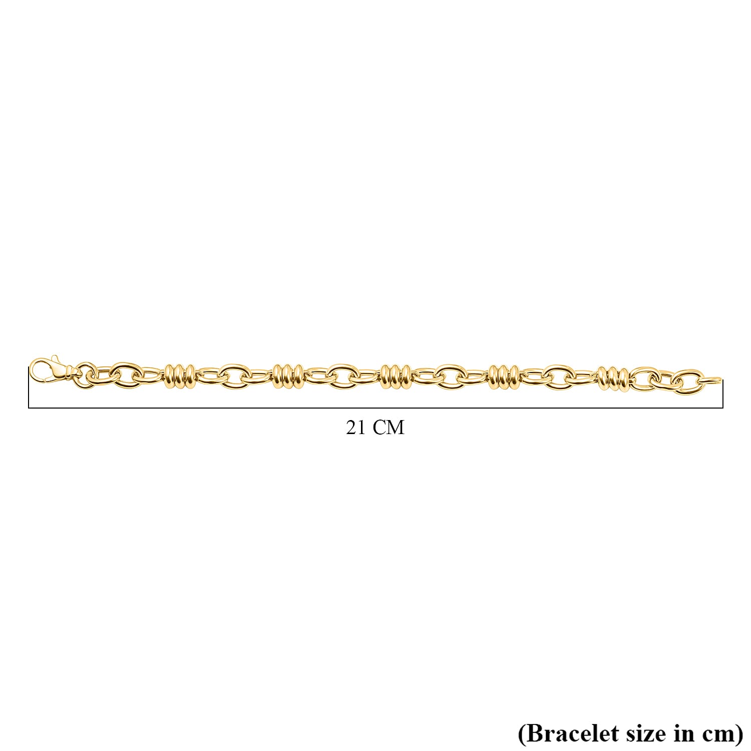 Sterling Silver Yellow Gold Plated Rings and Oval Link Bracelet 8 Inch 8928889 4