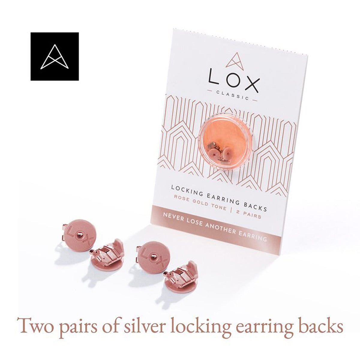 Connoisseurs LOX Secure Earring Backs Set of Two Pcs Push Set in Rose Gold Tone V32612189 3