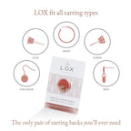 Connoisseurs LOX Secure Earring Backs - Set of Two Pcs Push Set in Rose Gold Tone.