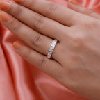Diamond Half Eternity Ring in Sterling Silver_8941594_2