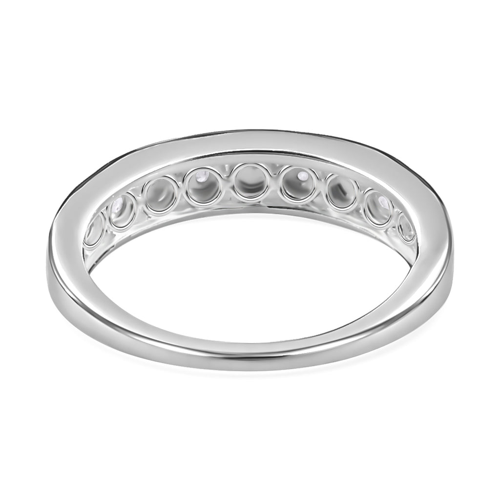 Diamond Half Eternity Ring in Sterling Silver_8941594_4