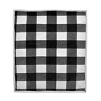 Tjc Square Pattern Double Layer Sherpa Blanket (Size 150x115 Cm) - Black & White_8943230_2