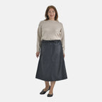 TAMSY Leatherette Skirt (Size L, 16-18) - Black_8943968