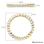 9K Yellow Gold Moissanite Full Eternity Ring_8945068_7