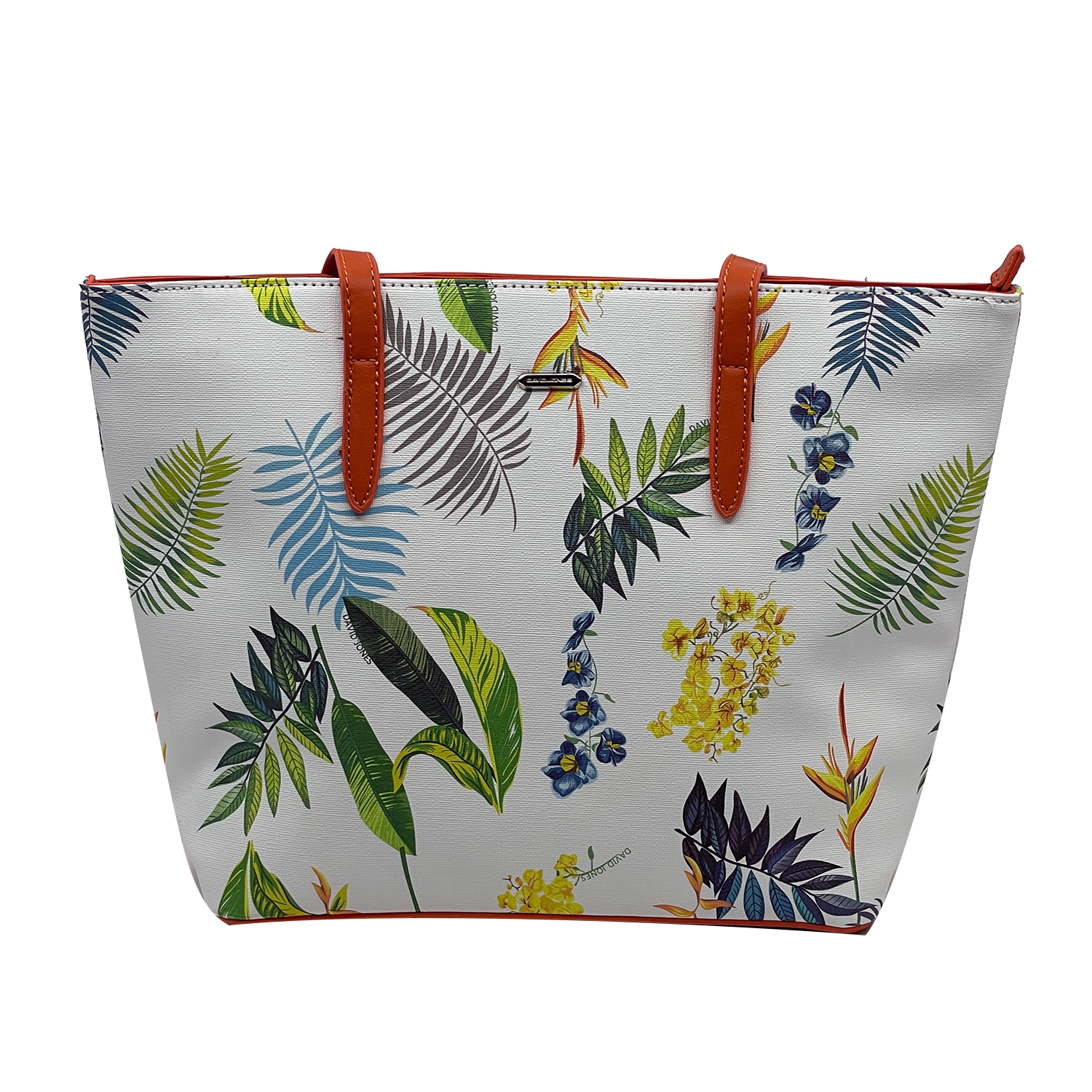 David Jones Tropical Floral Printed Tote Bag - Orange 8945600 0