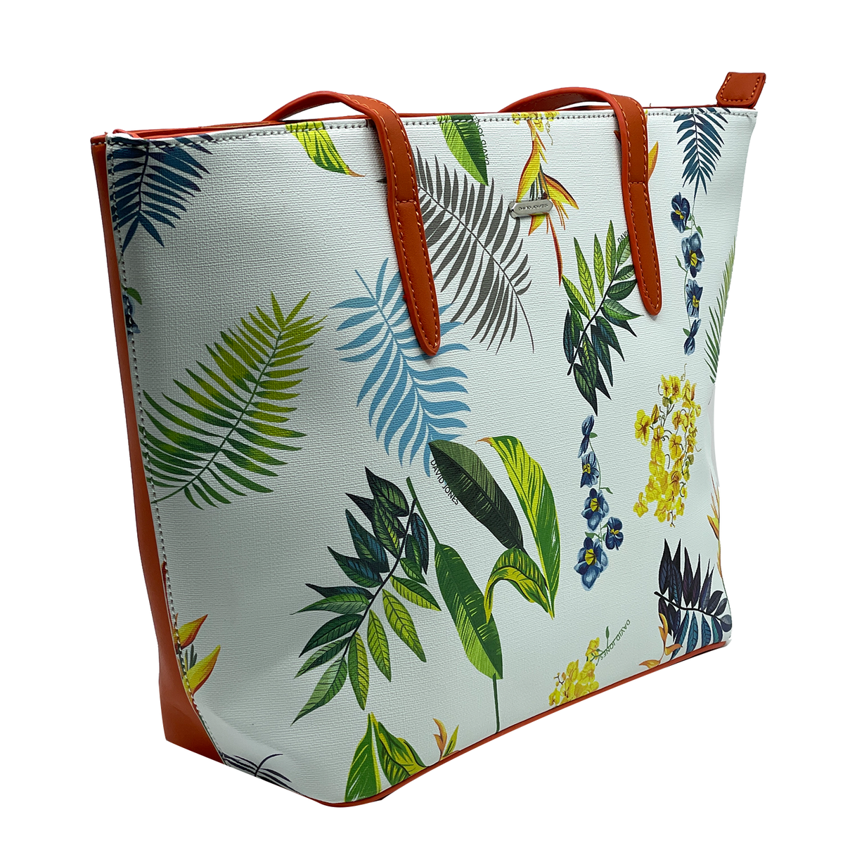David Jones Tropical Floral Printed Tote Bag - Orange 8945600 2