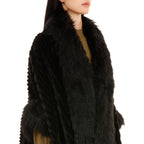 19V69 ITALIA by Alessandro Versace Faux Fur Jacket (One Size) - Black_8964465_3
