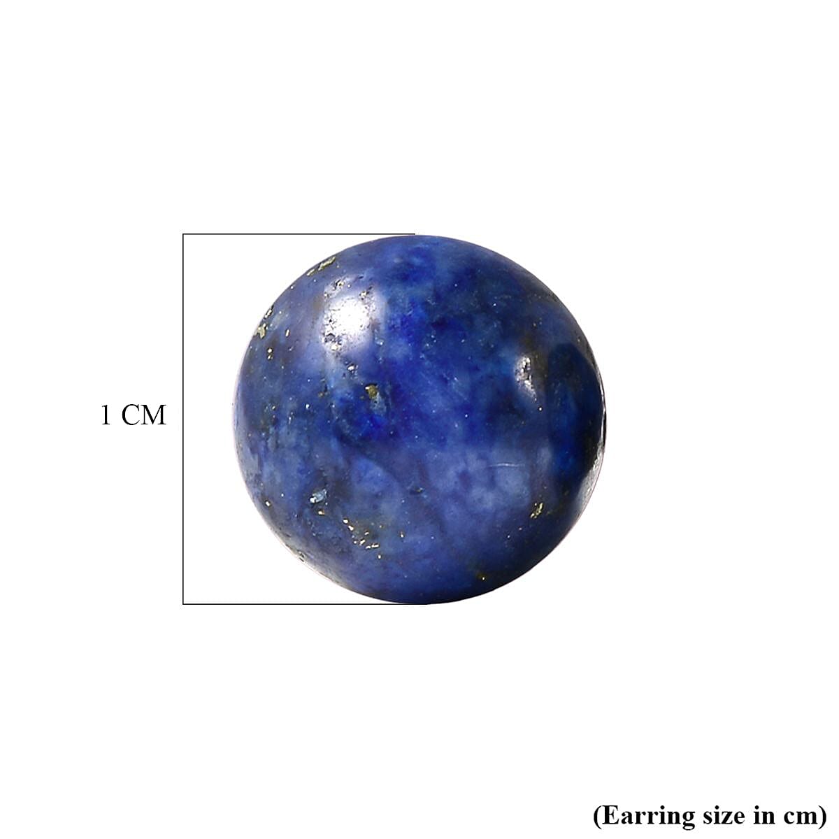 9 Ct Lapis Lazuli Solitaire Stud Earrings in Rhodium Plated Sterling Silver 3513039 5