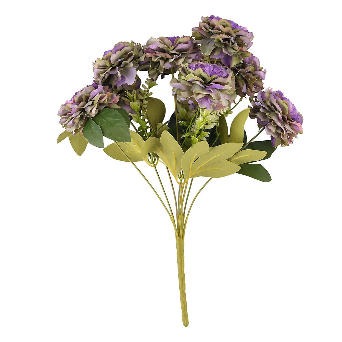 9-Heads Artificial Flower Bush (43cm) - Purple 8413444 3