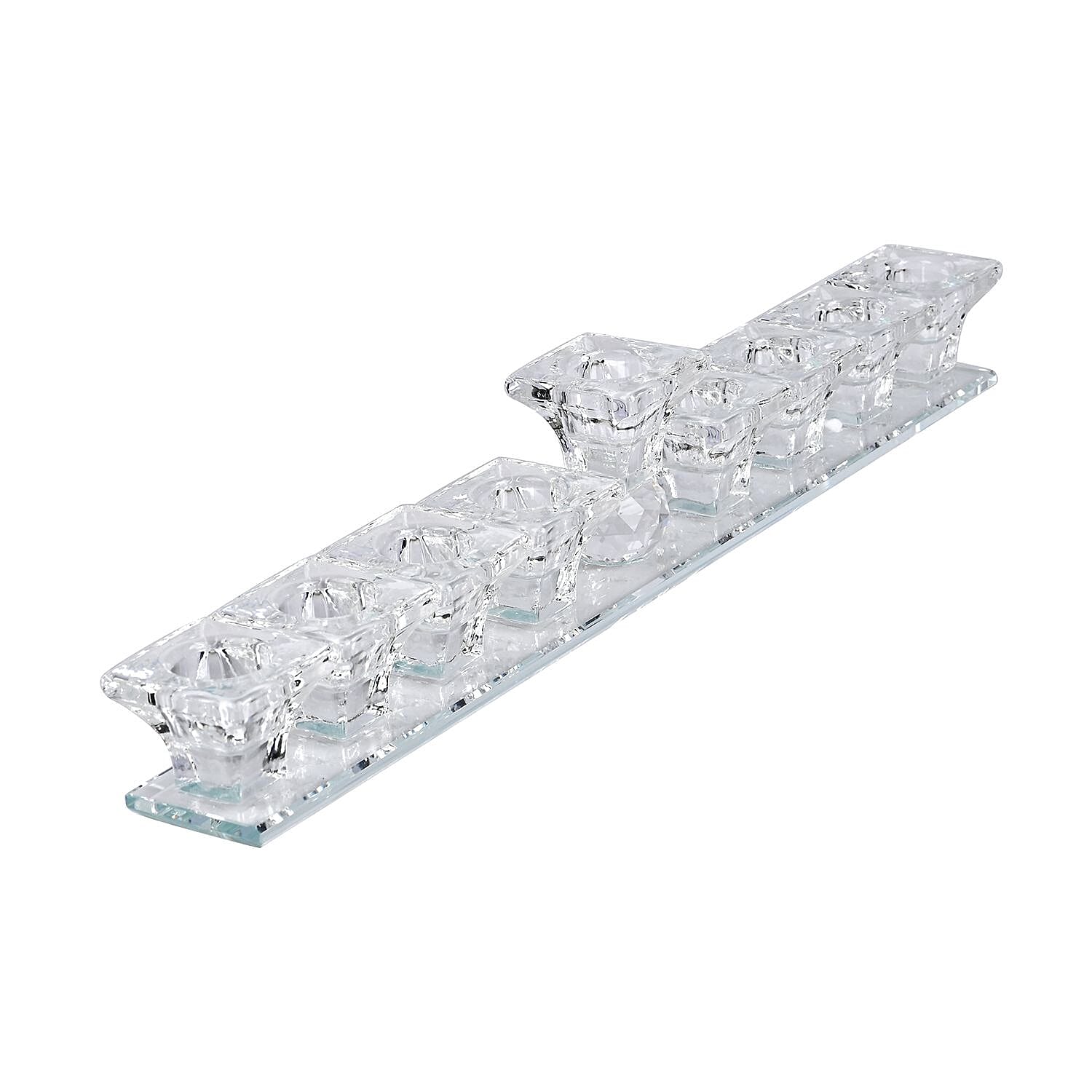 9 Head Candle Holder - Glass 7573837 1