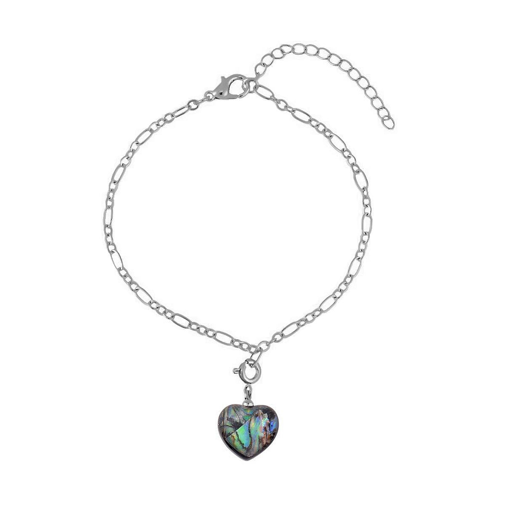 Tucson Closeout - 9 Piece Set - Abalone Shell Pendant with Chain (Size 20 with 2 Inch Extender) 7 Charms and 1 Bracelet