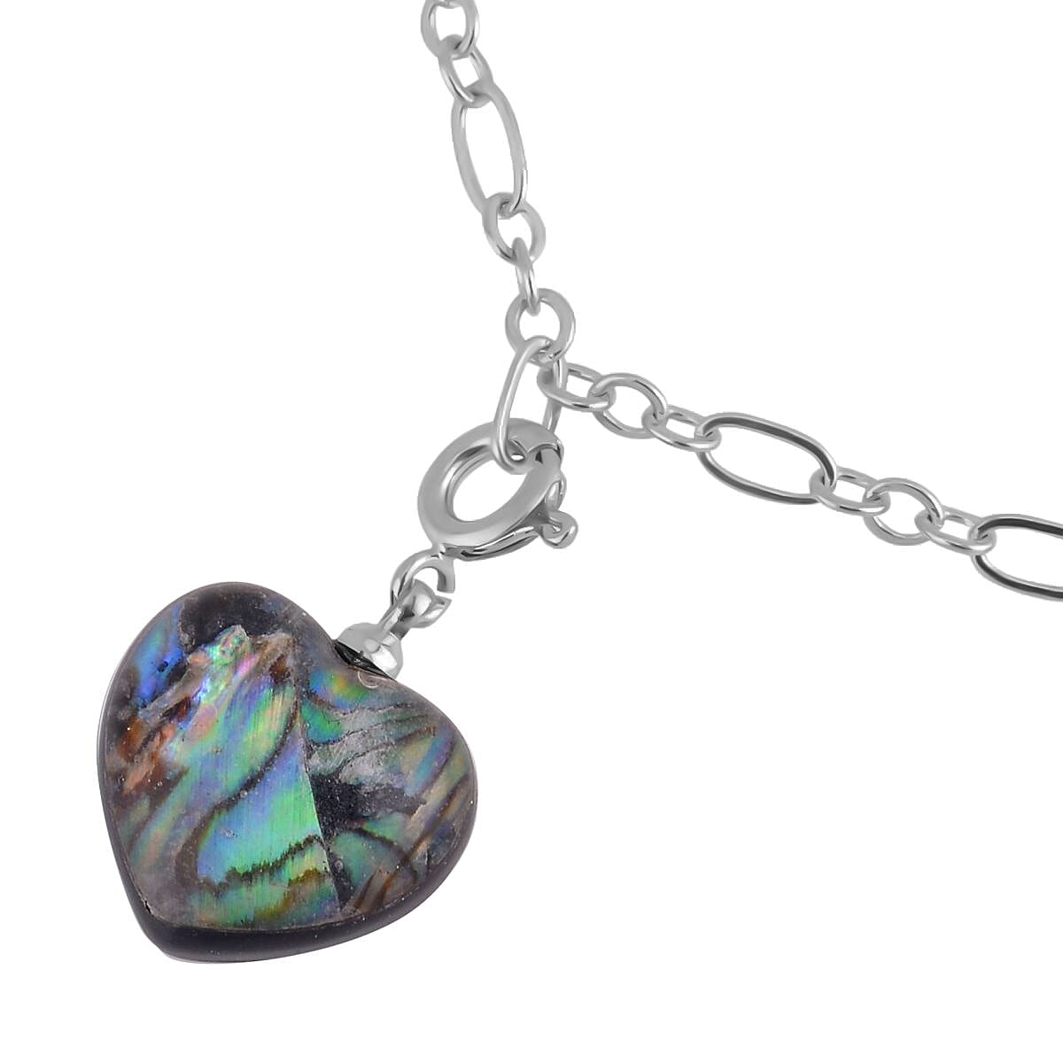 Tucson Closeout - 9 Piece Set - Abalone Shell Pendant with Chain (Size 20 with 2 Inch Extender) 7 Charms and 1 Bracelet 4127478 5