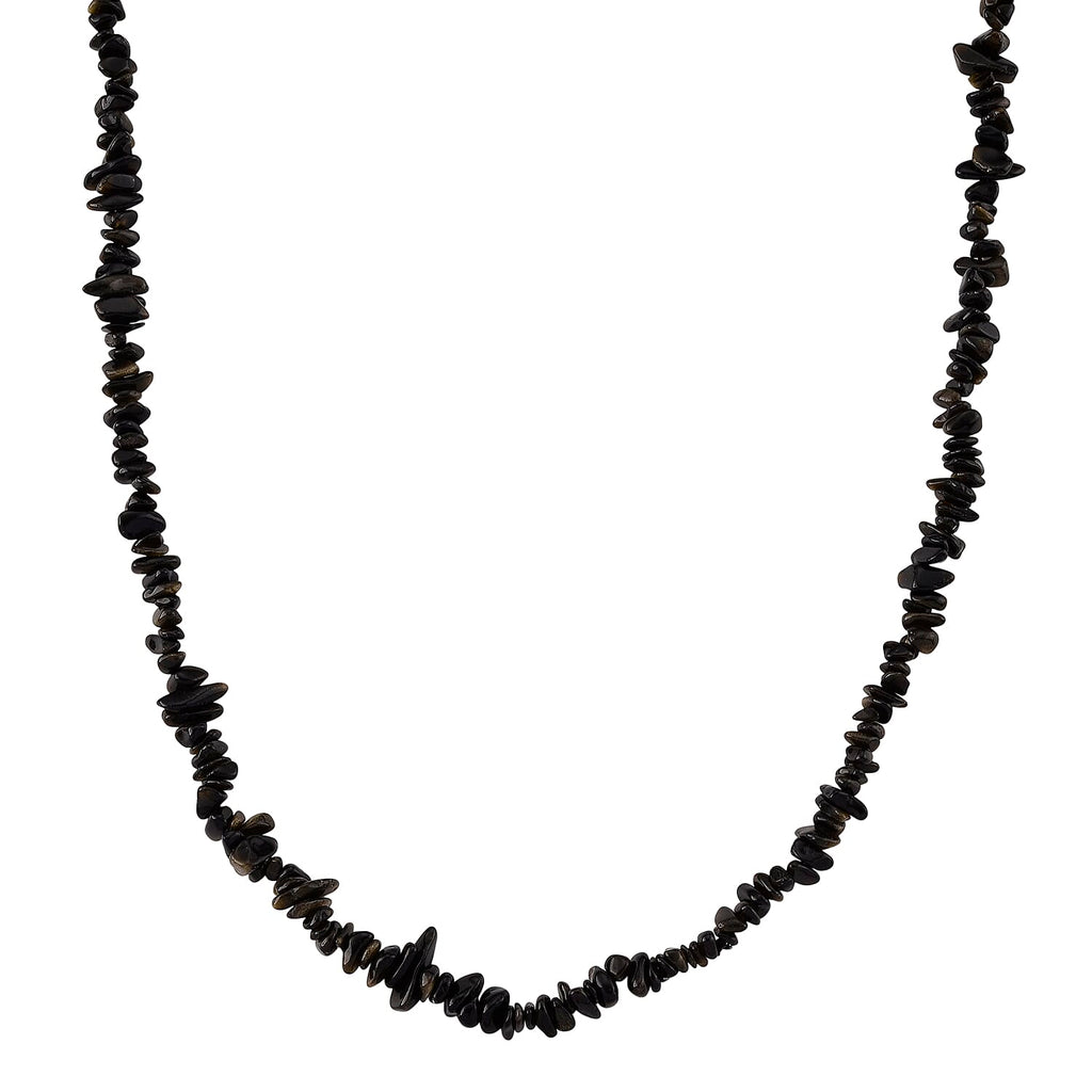 Set of 3 - Golden Obsidian, Labradorite & White Moonstone Chips Necklace (Size - 32) & 6 pcs of Stretchable Bracelet (Size - 7) 1350.00 Ct.