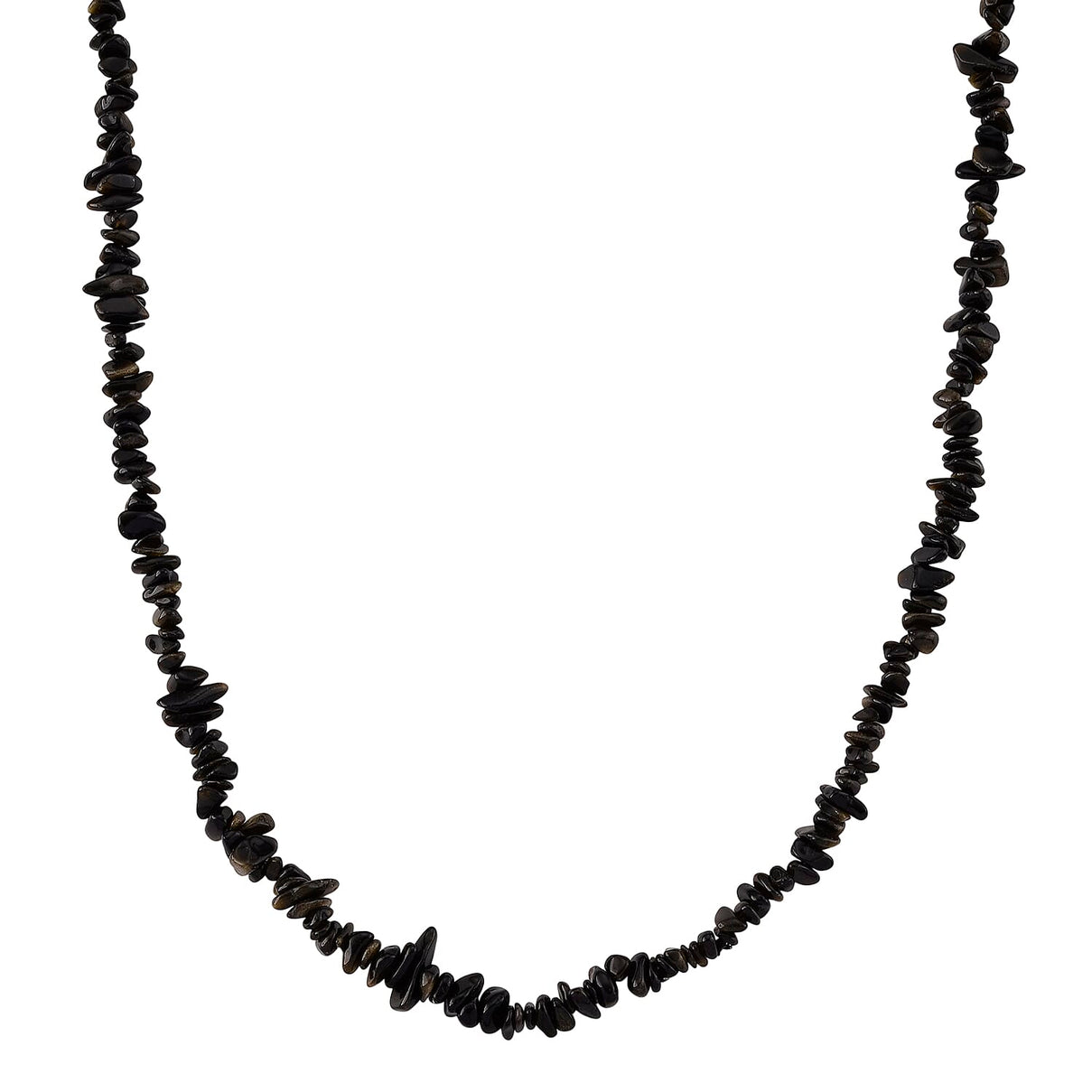 Set of 9 - Golden Obsidian, Labradorite &amp; White Moonstone Chips Necklace (Size - 32) &amp; Pair of Stretchable Bracelet (Size - 7) 1350.00 Ct. V32513717 4