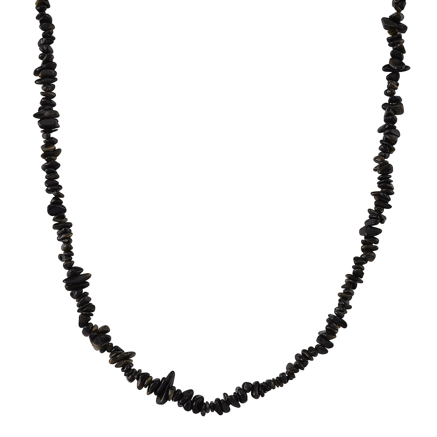 Set of 9 - Golden Obsidian, Labradorite &amp; White Moonstone Chips Necklace (Size - 32) &amp; Pair of Stretchable Bracelet (Size - 7) 1350.00 Ct. V32513717 4