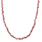 Set of 3 - Strawberry Quartz, Cacoxenite, Cherry Quartz & Green Kiwi Quartz Chips Necklace (Size - 32) & 6 pcs of Stretchable Bracelet (Size - 7) 1350.00 Ct.